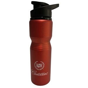 Cadillac Red Water Bottle Metallic Metal Water Bottle